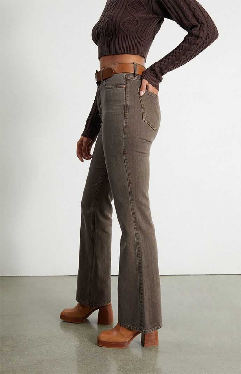 Pantalons PacSun Brown High Waisted Bootcut Femme Marron | 749031MTS