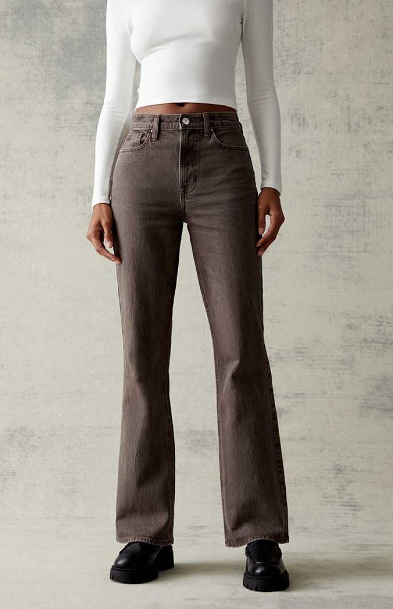 Pantalons PacSun Brown Stretch High Waisted Bootcut Femme Marron | 136084VQT