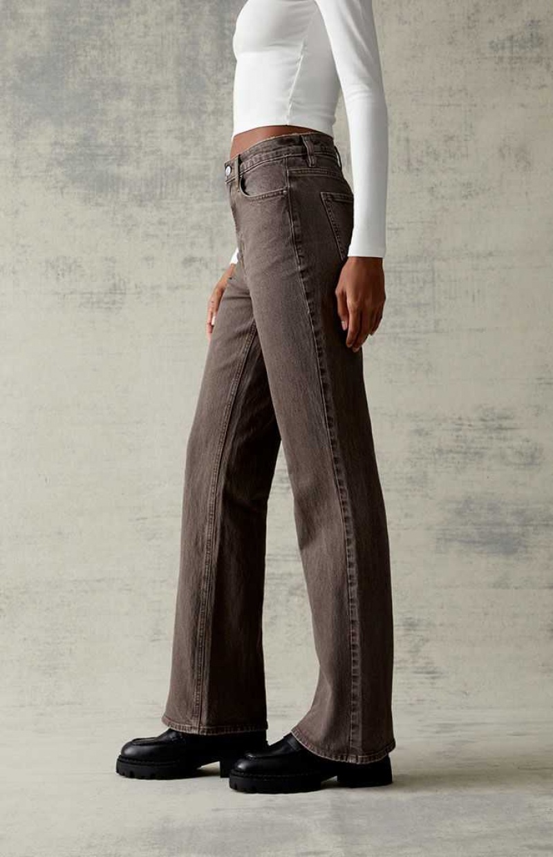 Pantalons PacSun Brown Stretch High Waisted Bootcut Femme Marron | 136084VQT