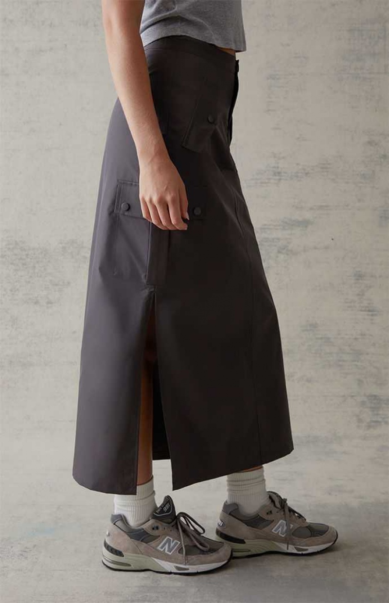 Pantalons PacSun Cargo Midi Skirt Femme Grise | 167590FXH