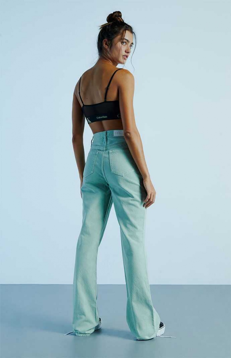 Pantalons PacSun Eco Aqua High Waisted Bootcut Femme Turquoise Clair | 620813PWT