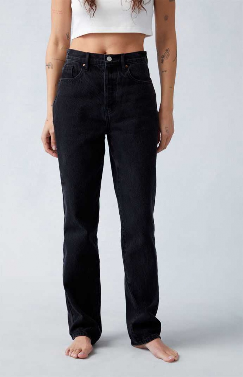 Pantalons PacSun Eco Black Butt Slit Dad Femme Indigo | 201856HIU