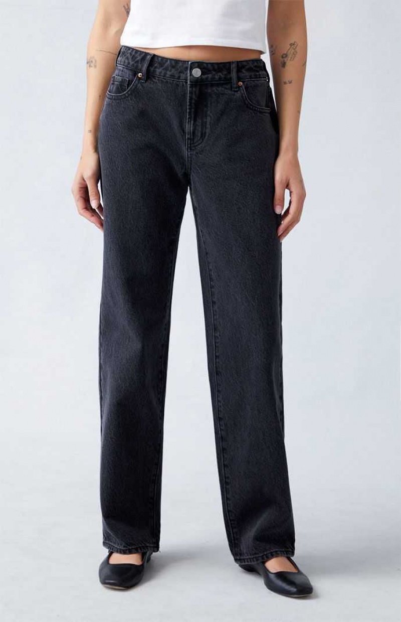 Pantalons PacSun Eco Black Low Rise Droit Leg Femme Indigo | 869537CYD