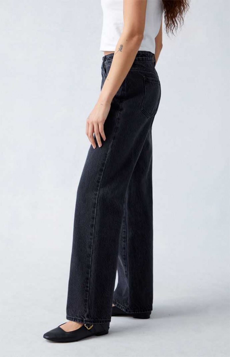 Pantalons PacSun Eco Black Low Rise Droit Leg Femme Indigo | 869537CYD