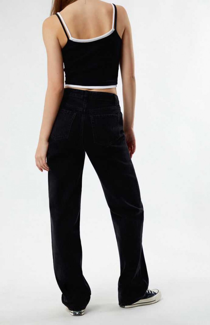 Pantalons PacSun Eco Black V-Dip '90s Boyfriend Femme Indigo | 198305ZES