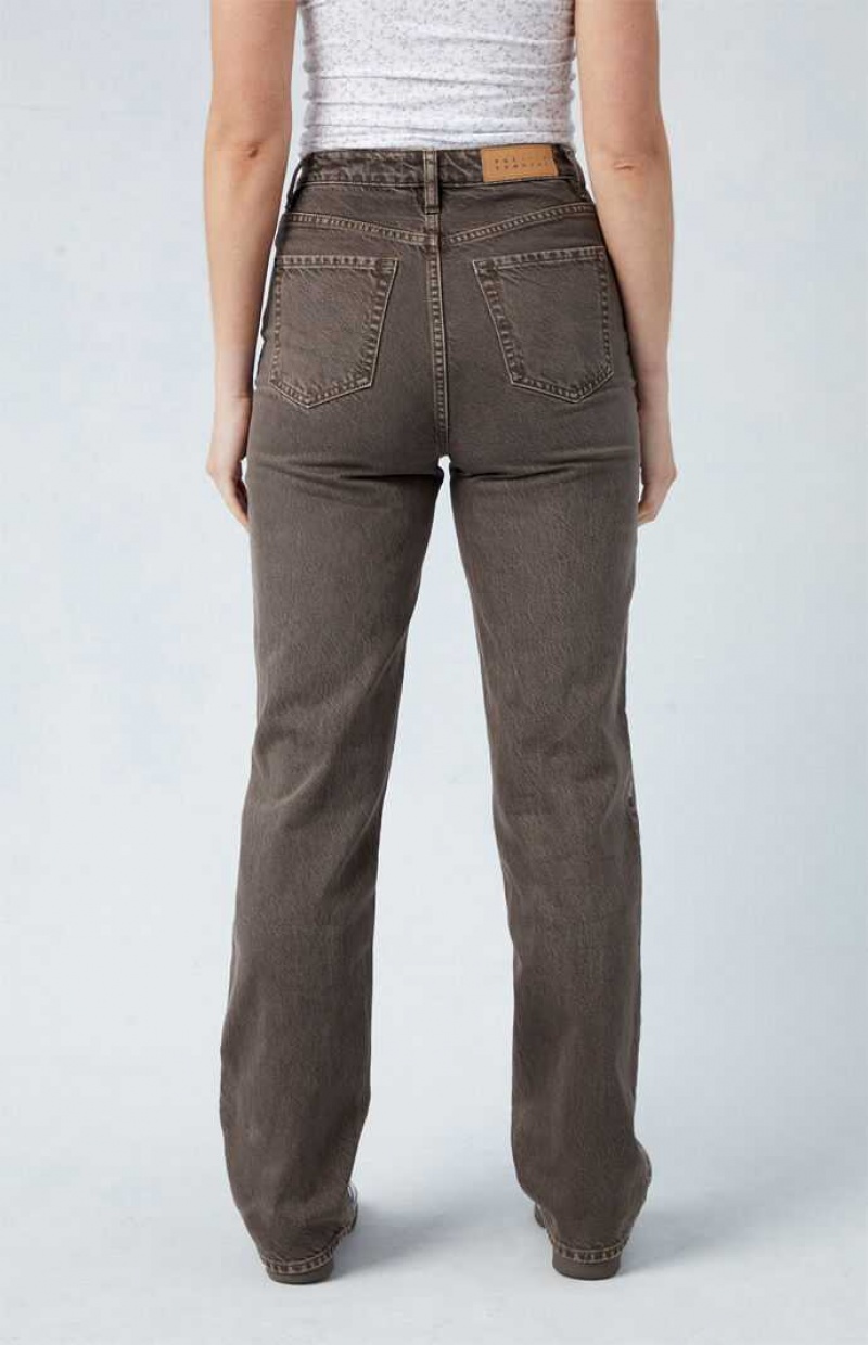 Pantalons PacSun Eco Brown '90s Boyfriend Femme Marron | 064812RQX