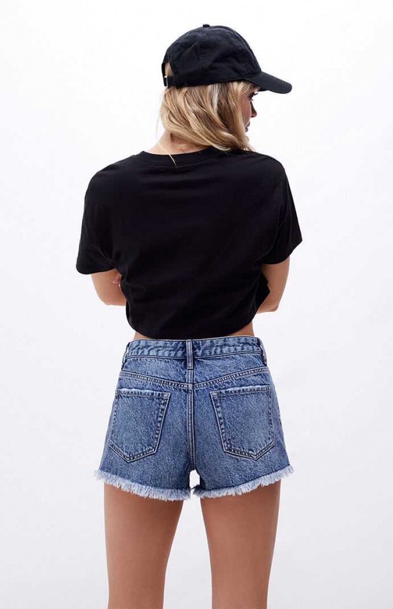 Pantalons PacSun Eco Dark Blue High Waisted Denim Festival Femme Indigo | 947816JHO