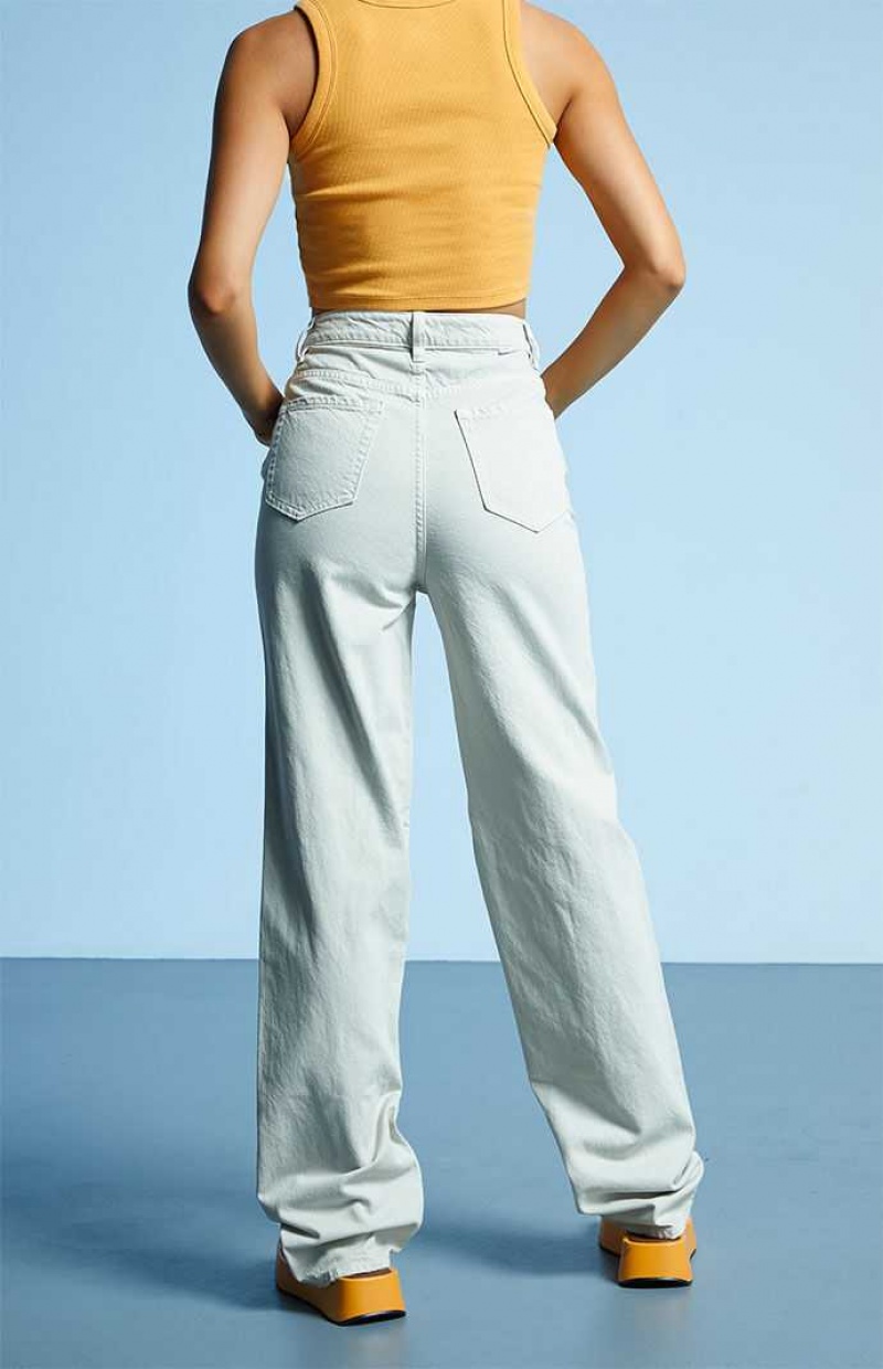 Pantalons PacSun Eco Gray Ripped '90s Boyfriend Femme Grise | 536041ESH