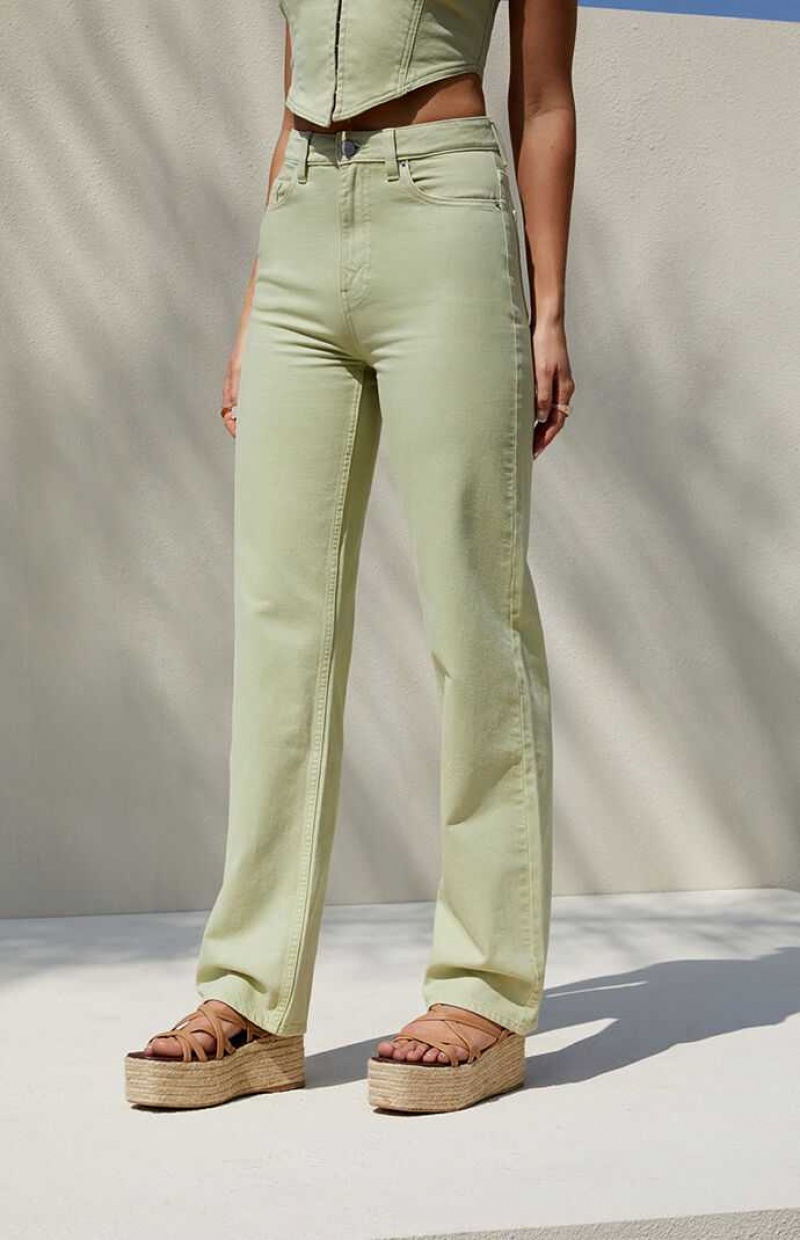 Pantalons PacSun Eco Green '90s Boyfriend Femme Beige | 763129PTG