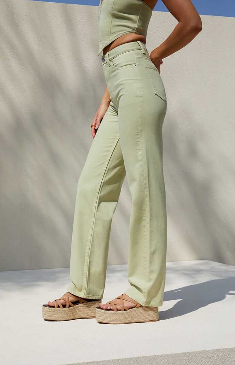 Pantalons PacSun Eco Green '90s Boyfriend Femme Beige | 763129PTG