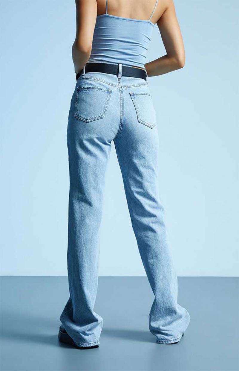 Pantalons PacSun Eco Light Blue High Waisted Bootcut Femme Indigo | 631548LMO