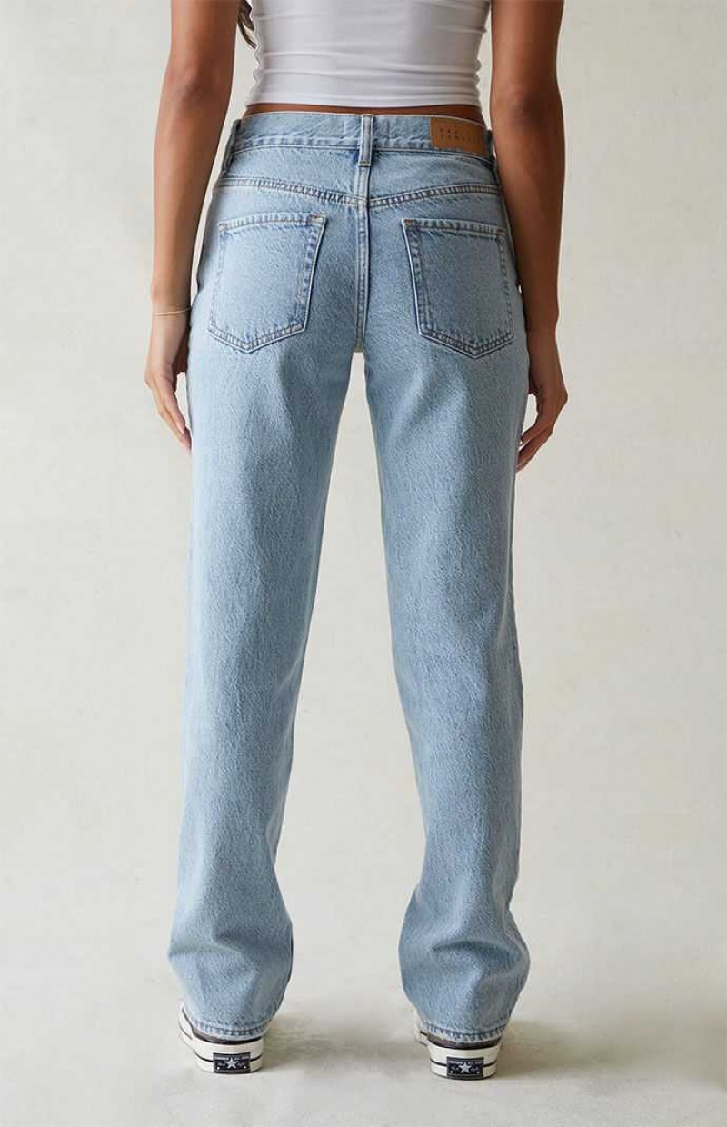 Pantalons PacSun Eco Light Blue Low Rise Boyfriend Femme Indigo | 054781NWR