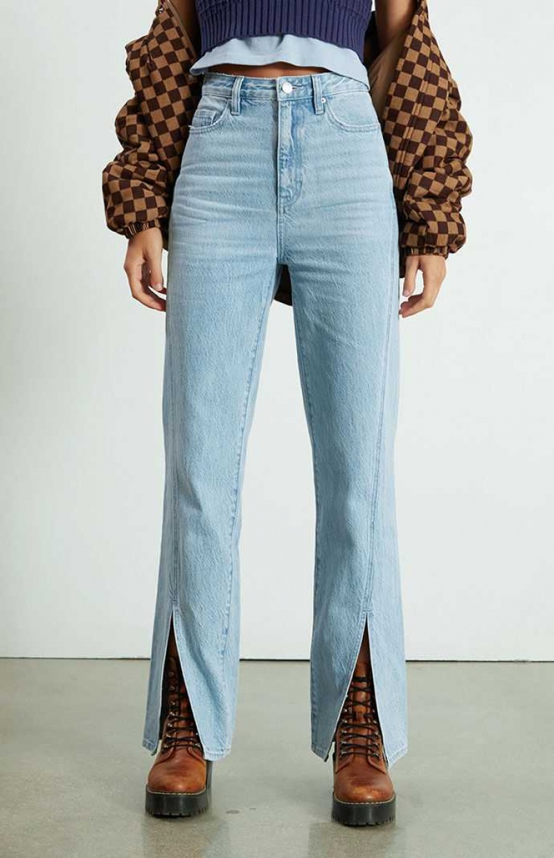 Pantalons PacSun Eco Light Blue Twisted Seam Boyfriend Femme Indigo | 408791RDH