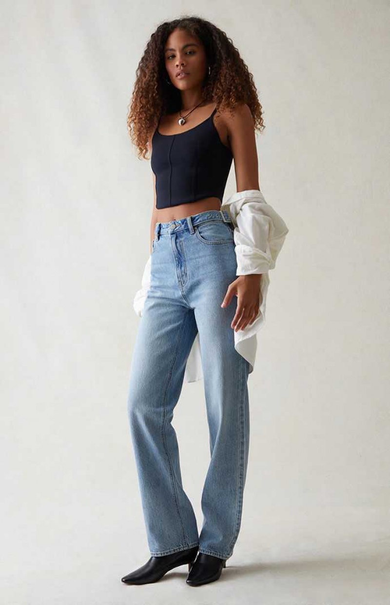 Pantalons PacSun Eco Light Indigo '90s Boyfriend Femme Indigo | 510749EMQ