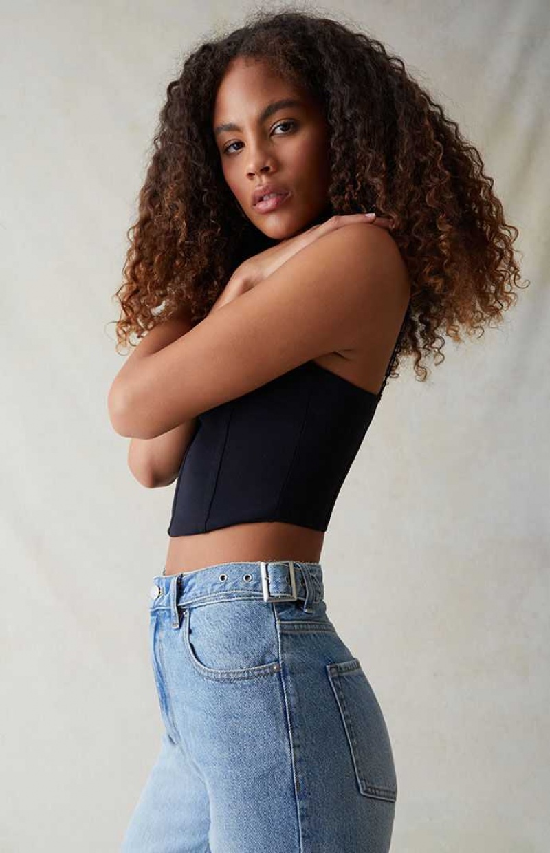 Pantalons PacSun Eco Light Indigo '90s Boyfriend Femme Indigo | 510749EMQ