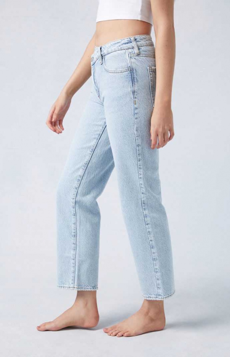 Pantalons PacSun Eco Light Indigo '90s Droit Leg Femme Indigo | 879631VLN