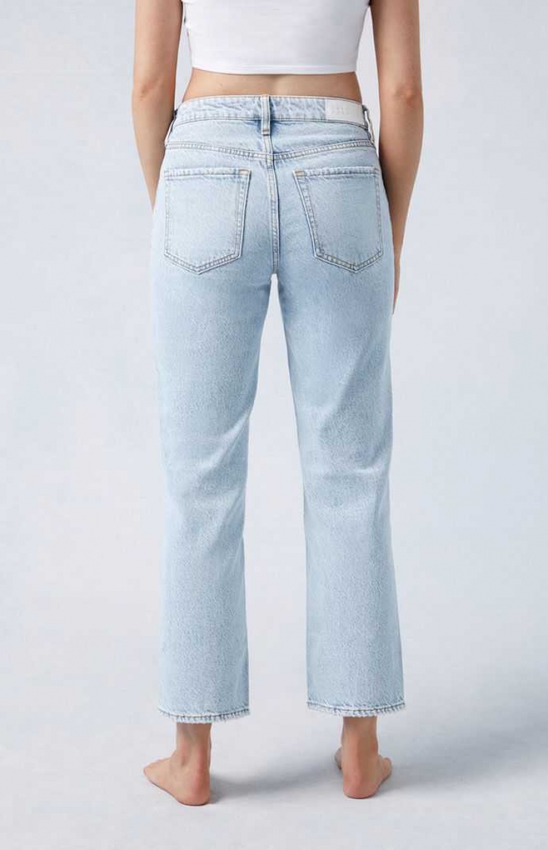 Pantalons PacSun Eco Light Indigo '90s Droit Leg Femme Indigo | 879631VLN