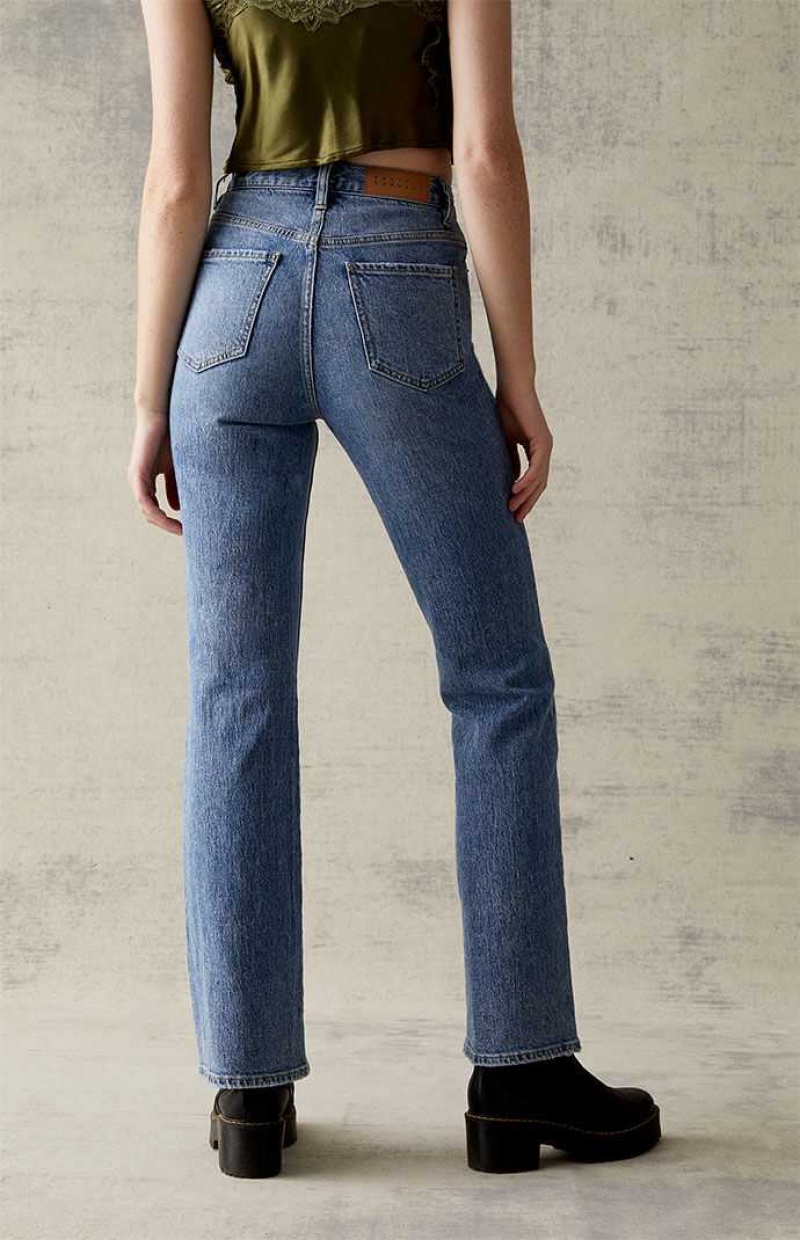 Pantalons PacSun Eco Medium Blue Stretch High Waisted Bootcut Femme Indigo | 867053FLR