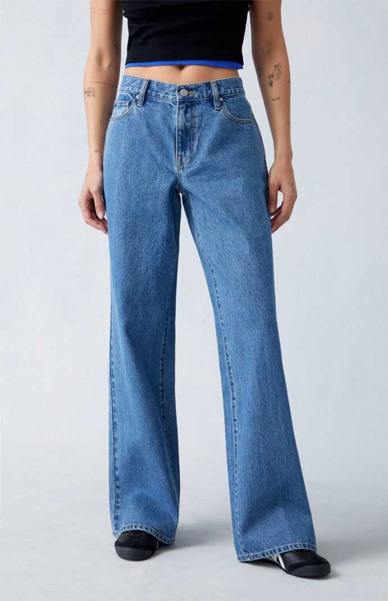 Pantalons PacSun Eco Medium Indigo Extreme gy Femme Indigo | 192056UWE