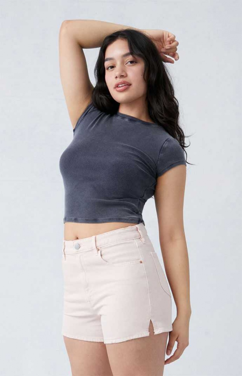 Pantalons PacSun Eco Pink Curve High Waisted Denim Festival Femme Rose | 056831HAE