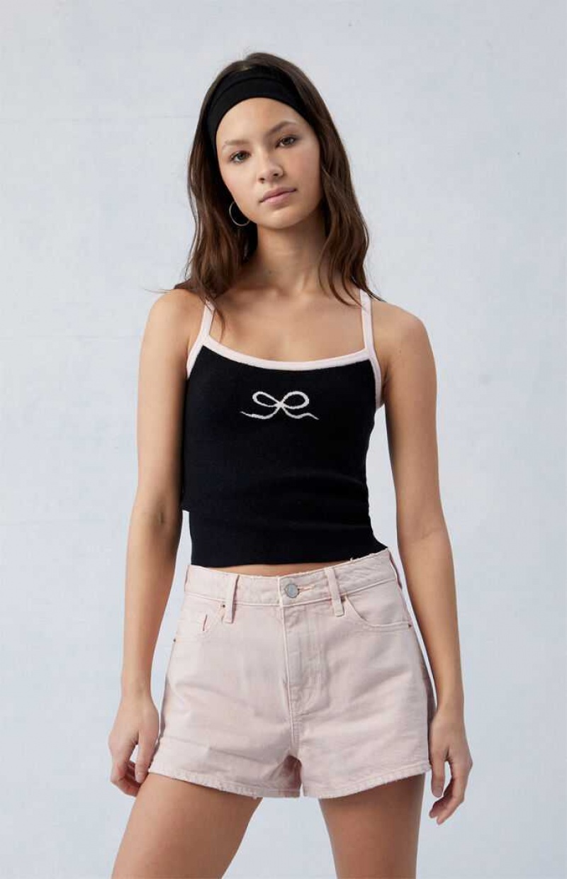 Pantalons PacSun Eco Pink High Waisted Denim Festival Femme Rose | 091648DVJ