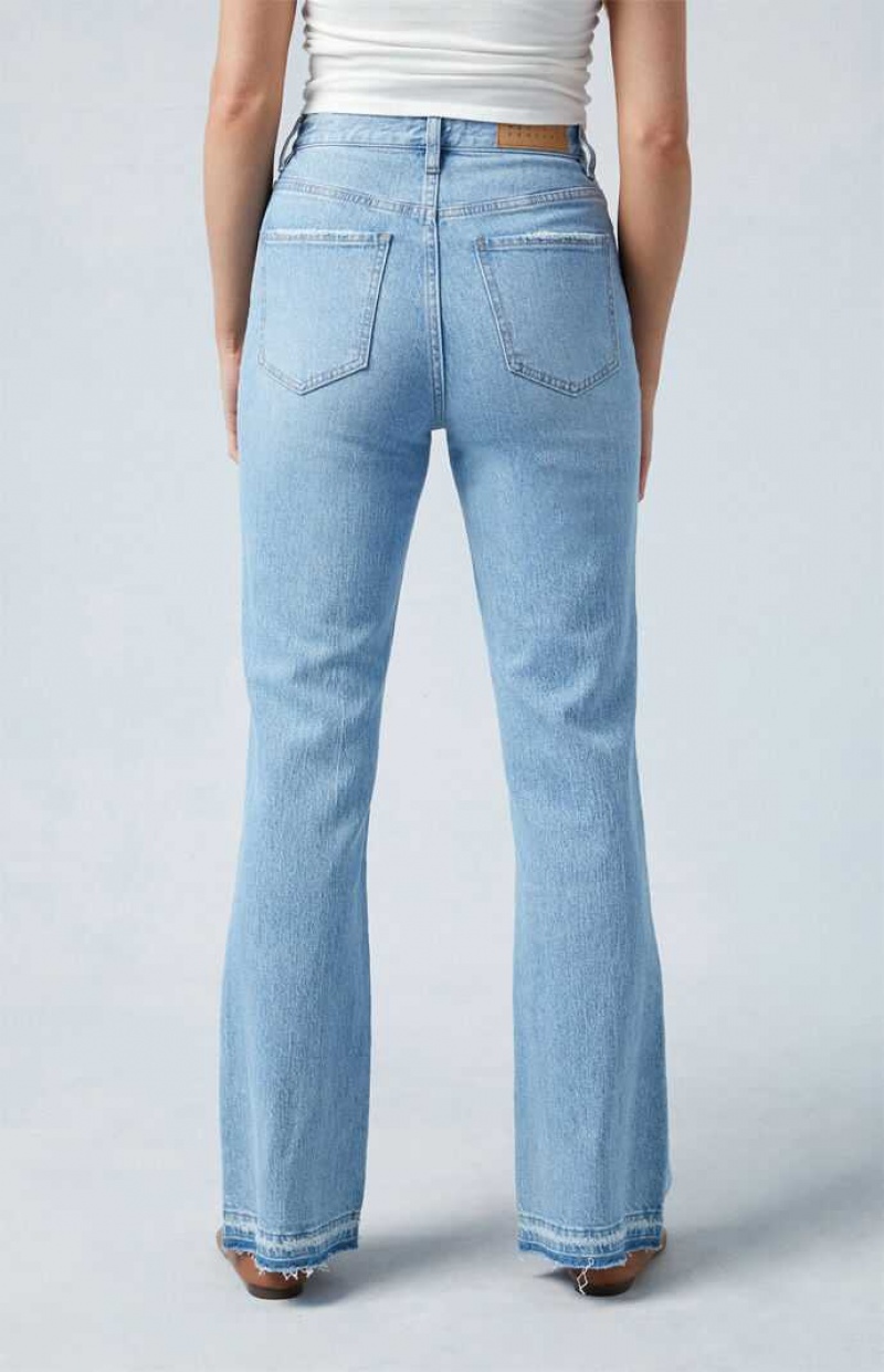 Pantalons PacSun Eco Stretch Light Indigo High Waisted Bootcut Femme Indigo | 825406UWA