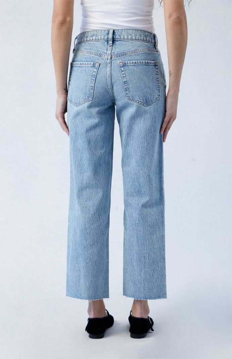 Pantalons PacSun Eco Stretch Medium Blue '90s Droit Leg Femme Indigo | 016372ZKX