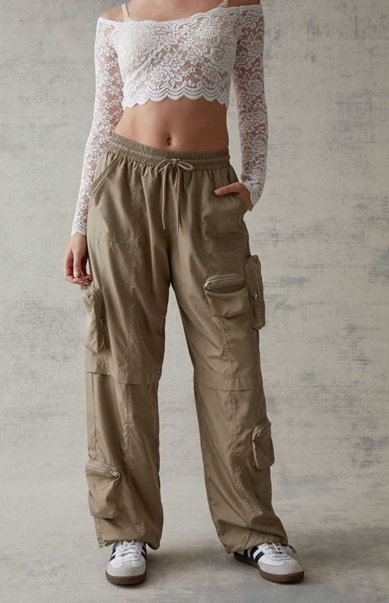 Pantalons PacSun Extreme Cargo Femme Vert Olive | 162493FWP