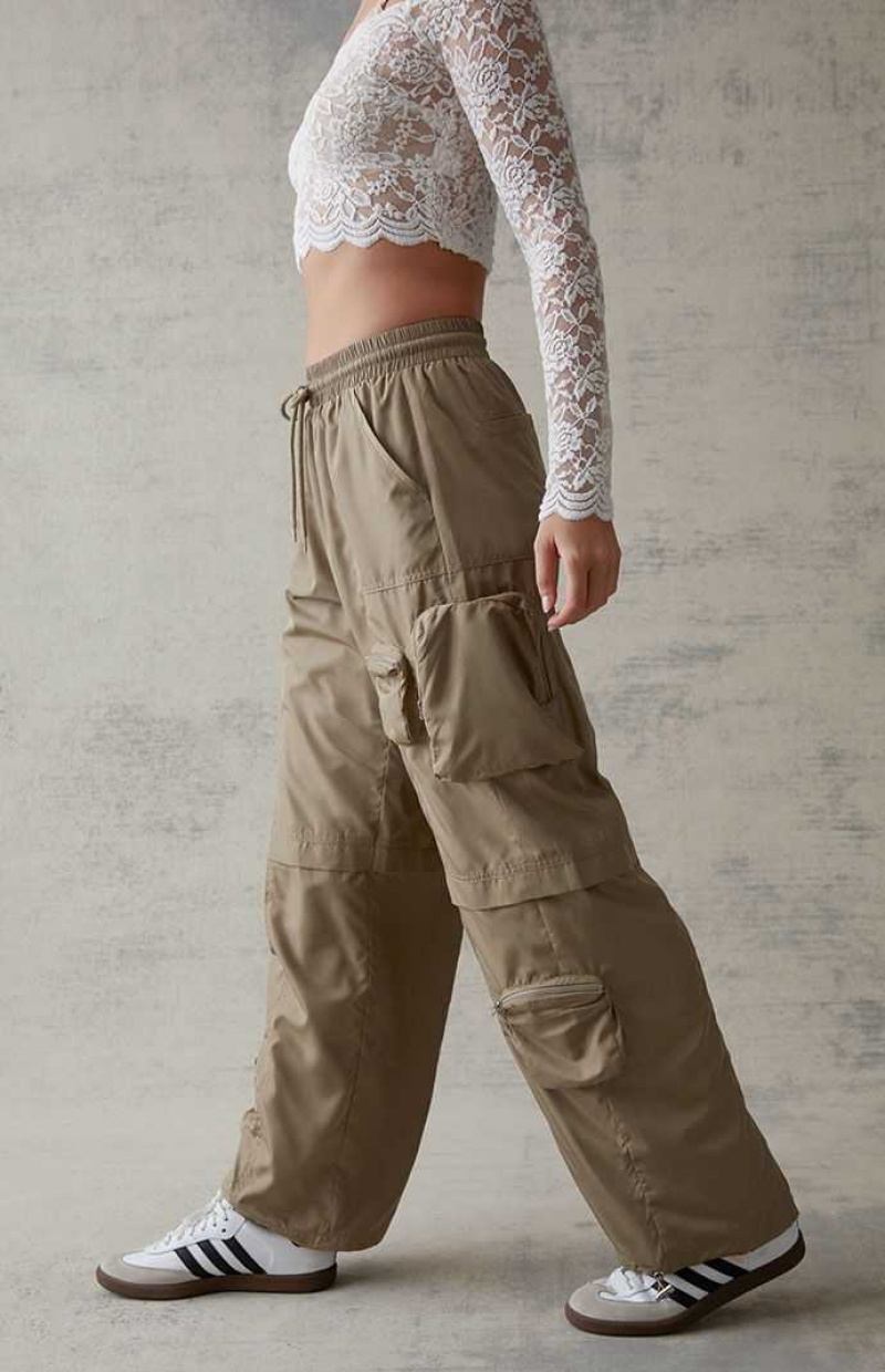 Pantalons PacSun Extreme Cargo Femme Vert Olive | 162493FWP