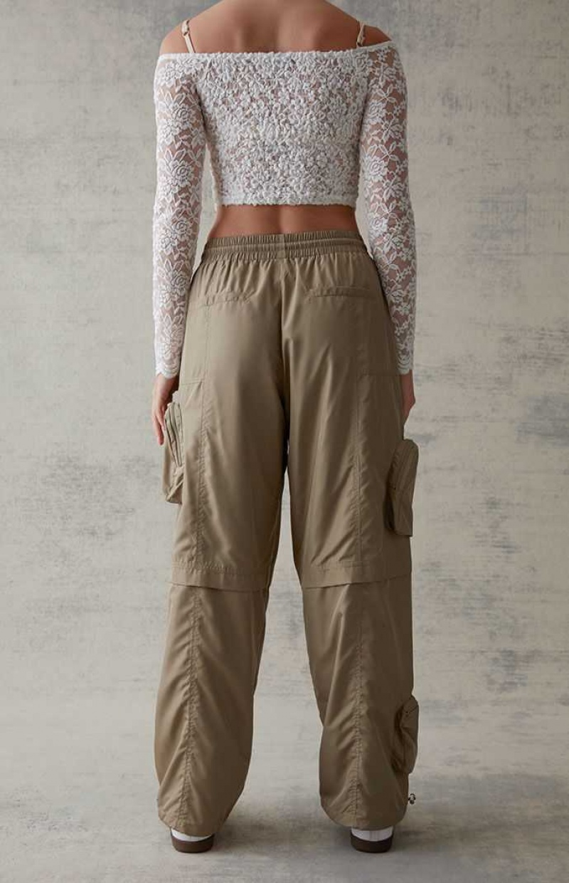 Pantalons PacSun Extreme Cargo Femme Vert Olive | 162493FWP