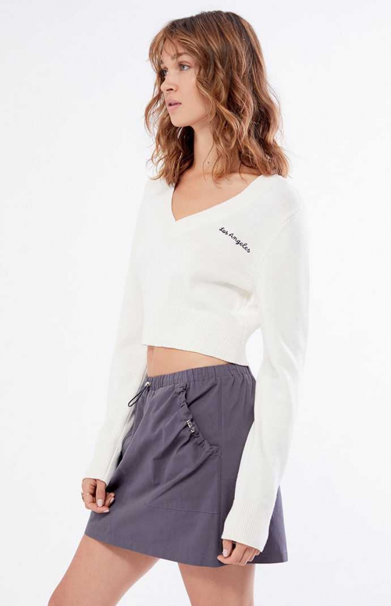 Pantalons PacSun Gray Bungie Pocket Mini Skirt Femme Grise | 638457SUM