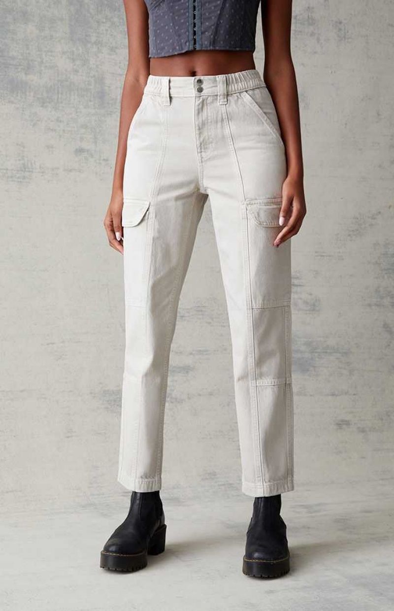 Pantalons PacSun Gray Utility Cargo Femme Grise | 905387IGW