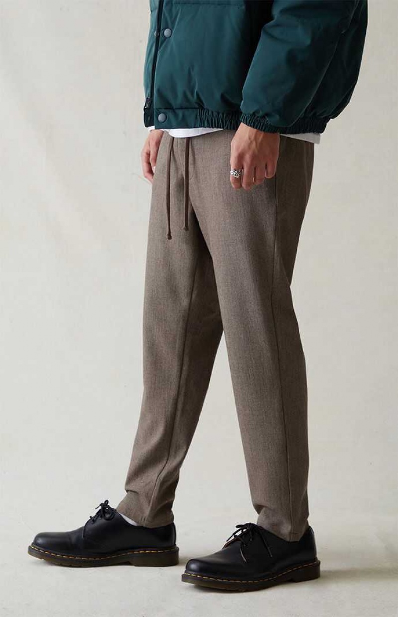 Pantalons PacSun Laine Slim Homme Marron | 682743NBZ