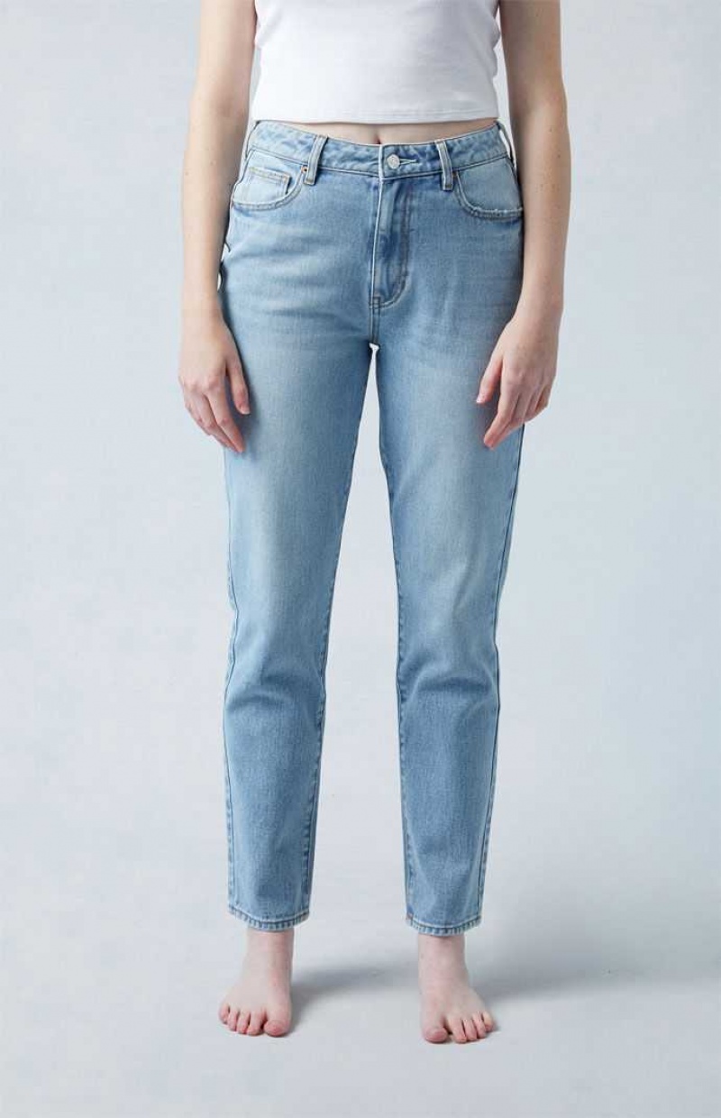 Pantalons PacSun Light Blue Mom Femme Indigo | 483260YXI