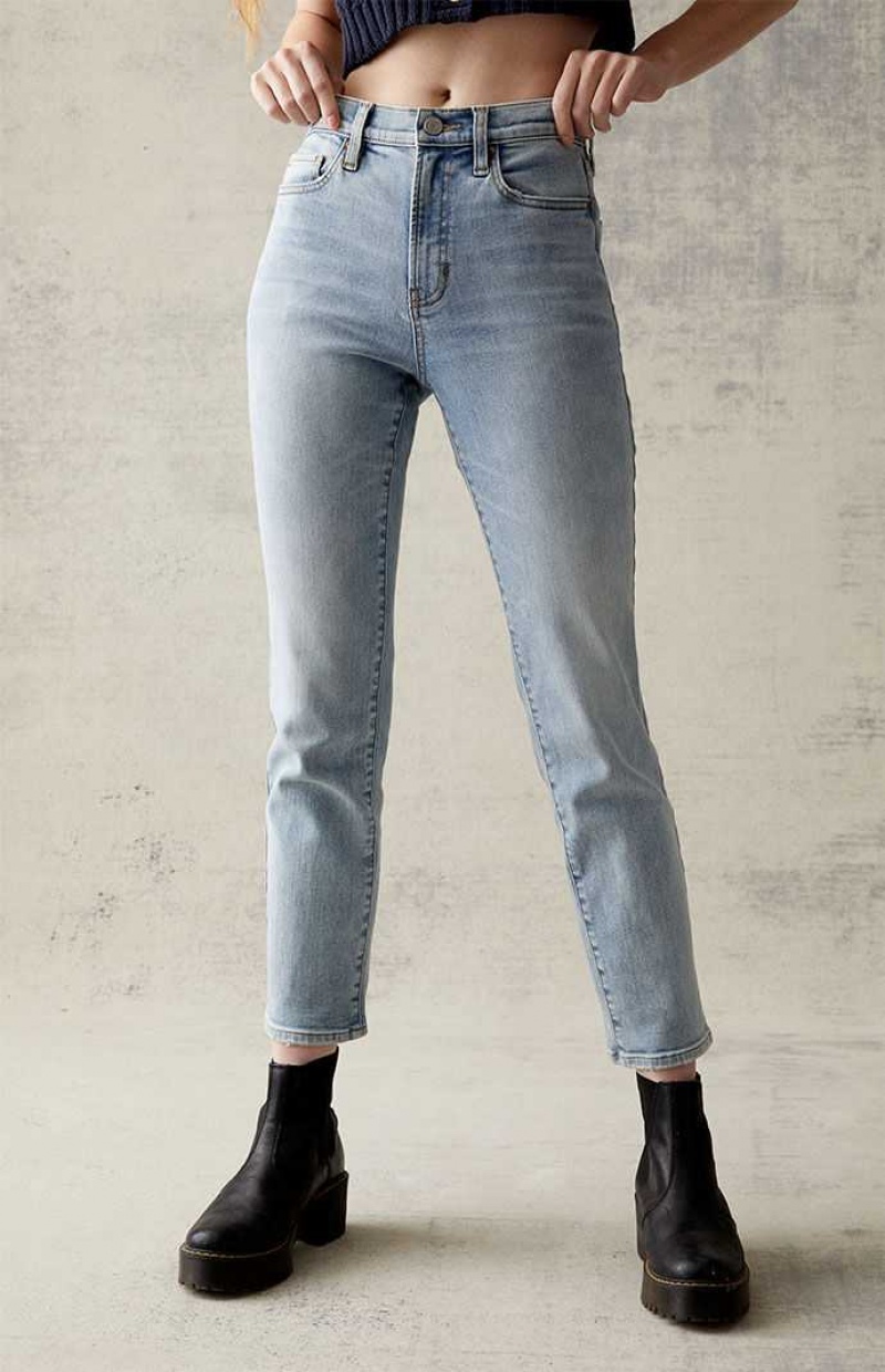 Pantalons PacSun Light Blue Stretch Vintage Mince Femme Indigo Clair | 097456TAY