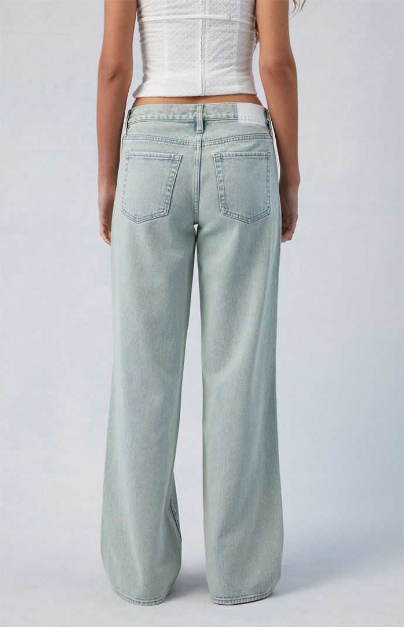 Pantalons PacSun Light Indigo Parker Extreme gy Femme Indigo | 834261YGS