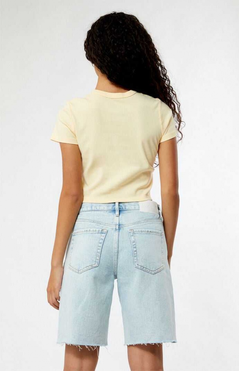 Pantalons PacSun Light Indigo gy Jorts Femme Indigo | 304675UKY