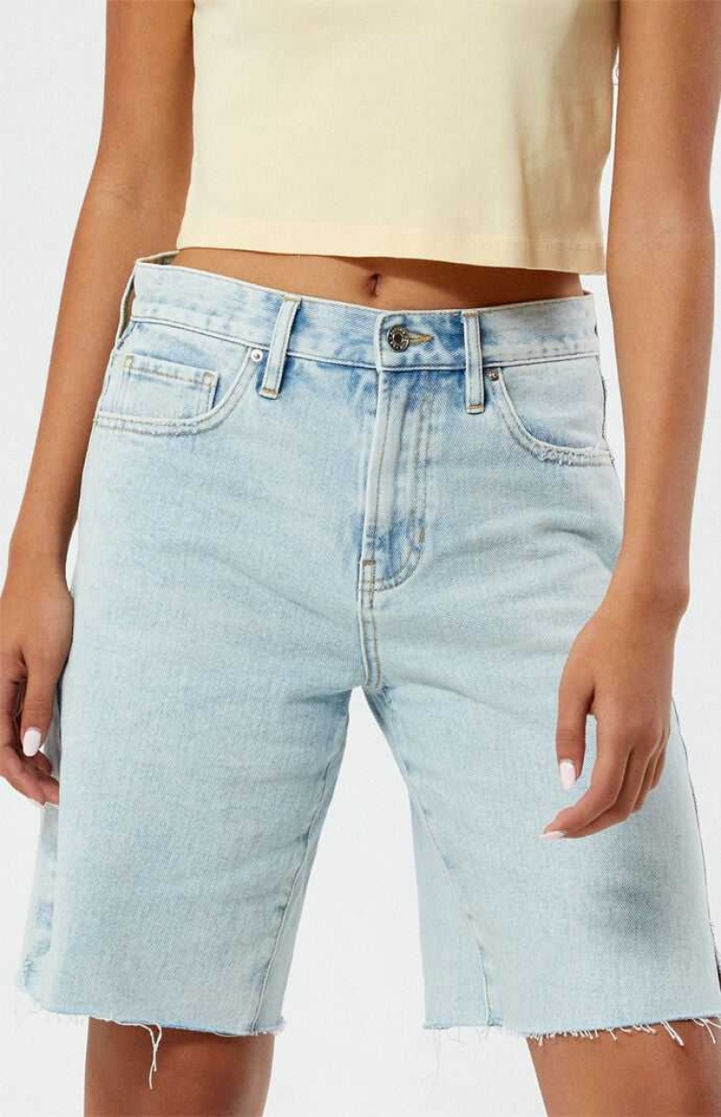 Pantalons PacSun Light Indigo gy Jorts Femme Indigo | 304675UKY