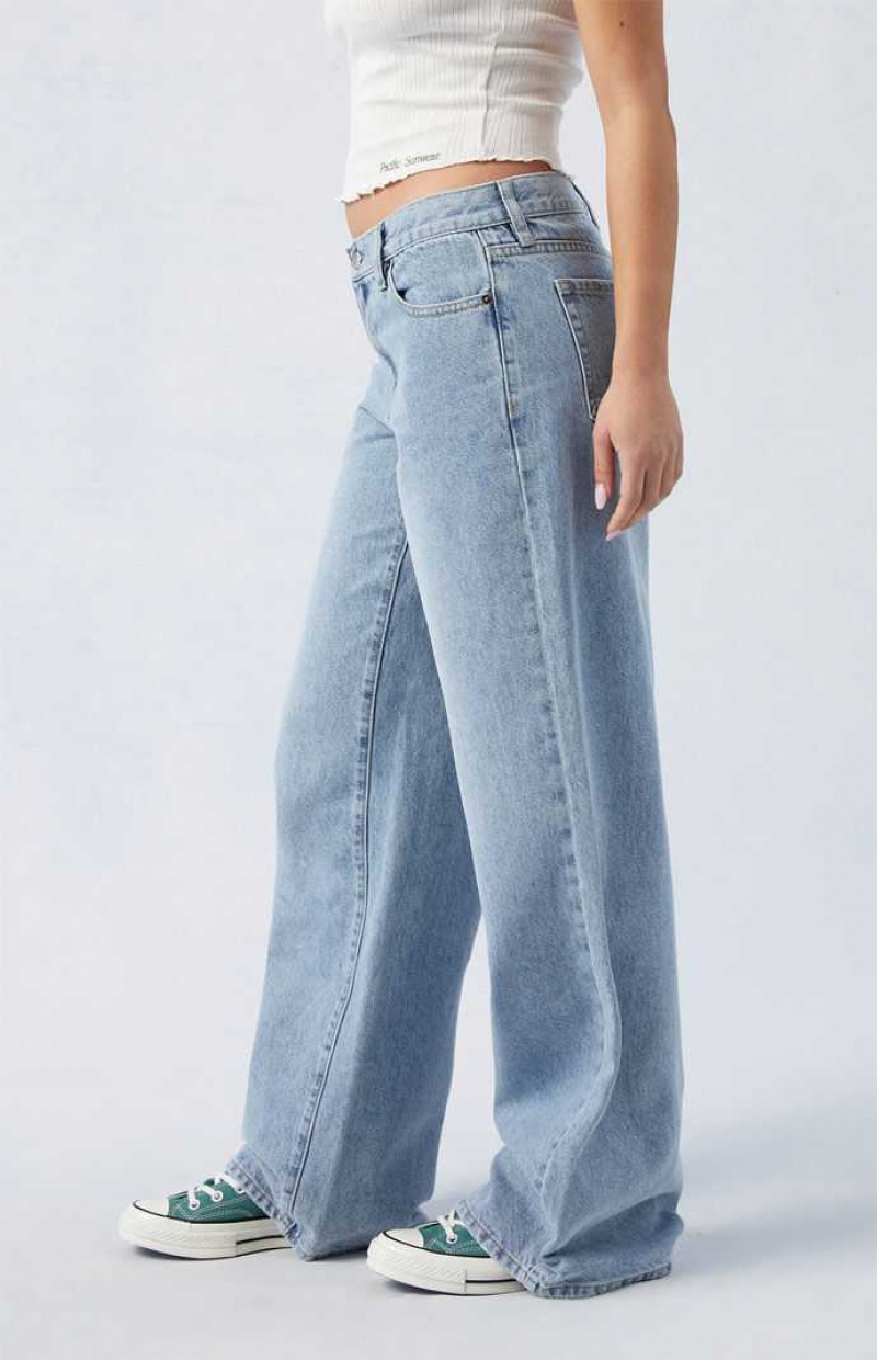 Pantalons PacSun Medium Indigo Parker Extreme gy Femme | 793428LWS