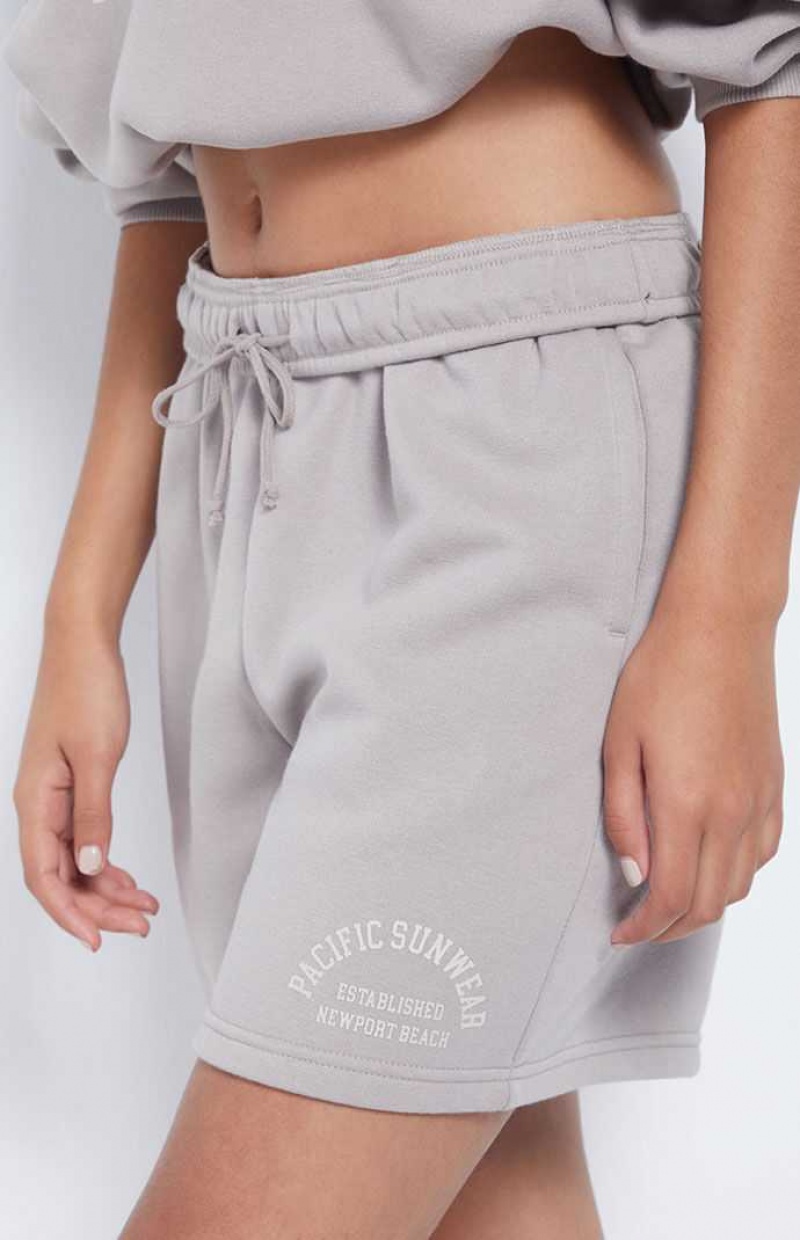 Pantalons PacSun Newport Beach Boyfriend Sweat Femme Grise | 284579SWV