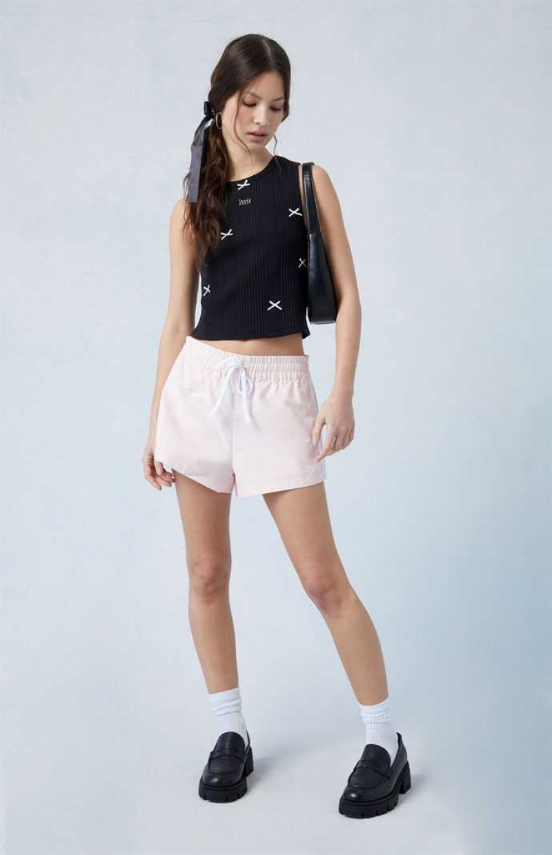 Pantalons PacSun Pink Piste Femme Rose | 147526HNZ