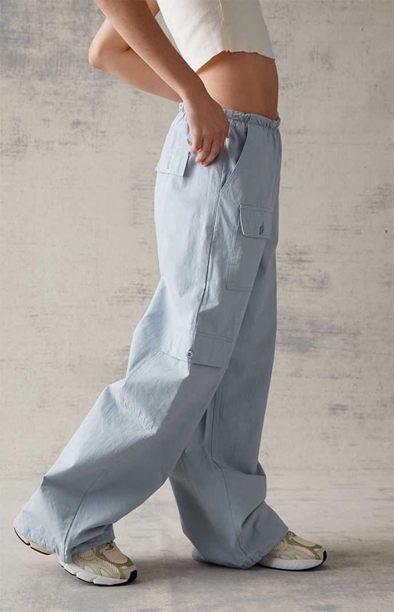 Pantalons PacSun Pocket Cargo Bungee Femme Bleu | 426917JMN