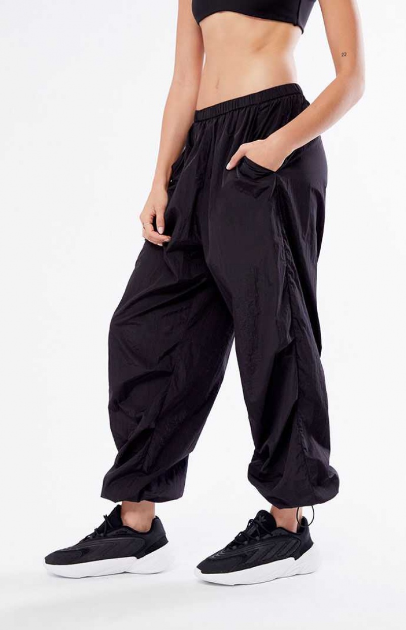 Pantalons PacSun Ruched Shine gy Femme Noir | 492365WUJ