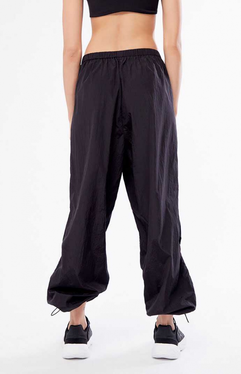 Pantalons PacSun Ruched Shine gy Femme Noir | 492365WUJ