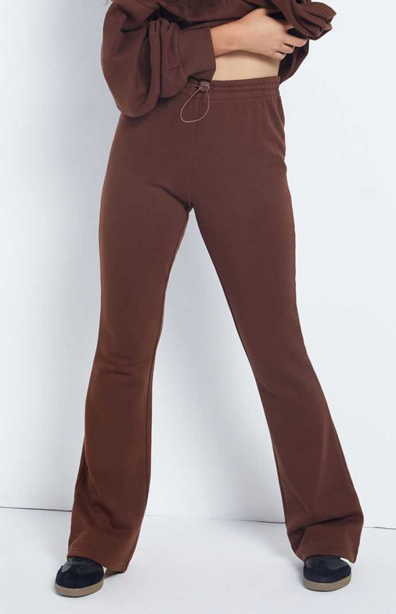 Pantalons PacSun Ryan Bungee Flare Femme Marron | 247018RDV