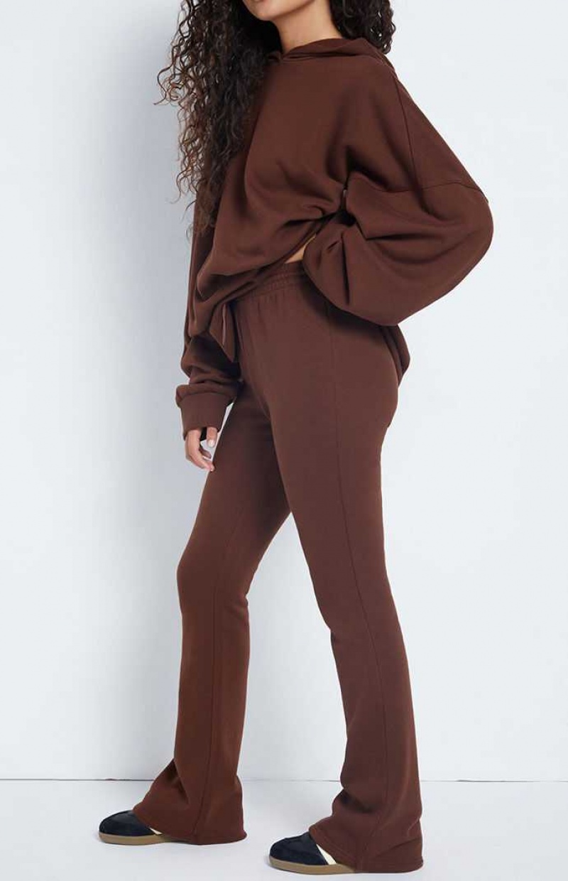 Pantalons PacSun Ryan Bungee Flare Femme Marron | 247018RDV