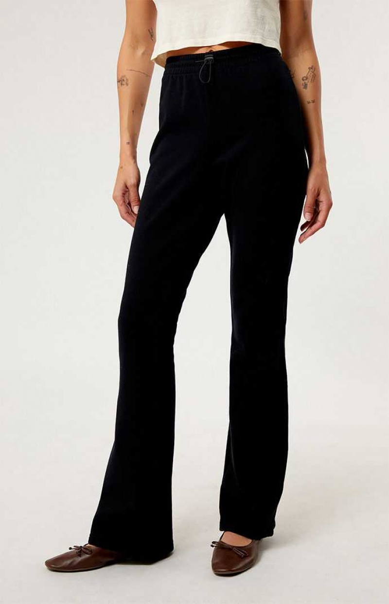 Pantalons PacSun Ryan Bungee Flare Femme Noir | 741695HKS