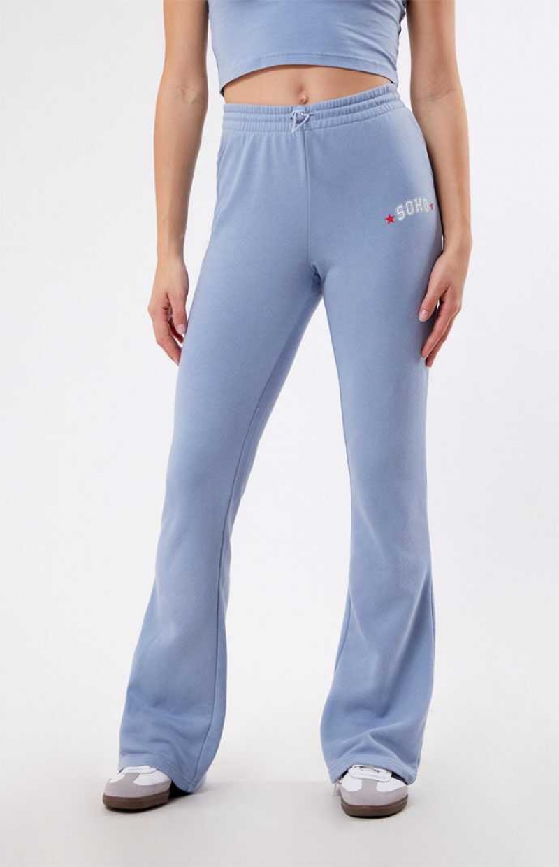 Pantalons PacSun Soho Flare Femme Bleu | 375864LGN