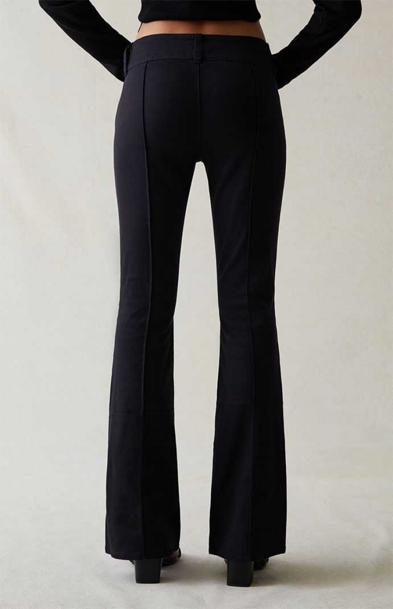 Pantalons PacSun Stretch Black Low Rise Flare Femme Noir | 906375HFC