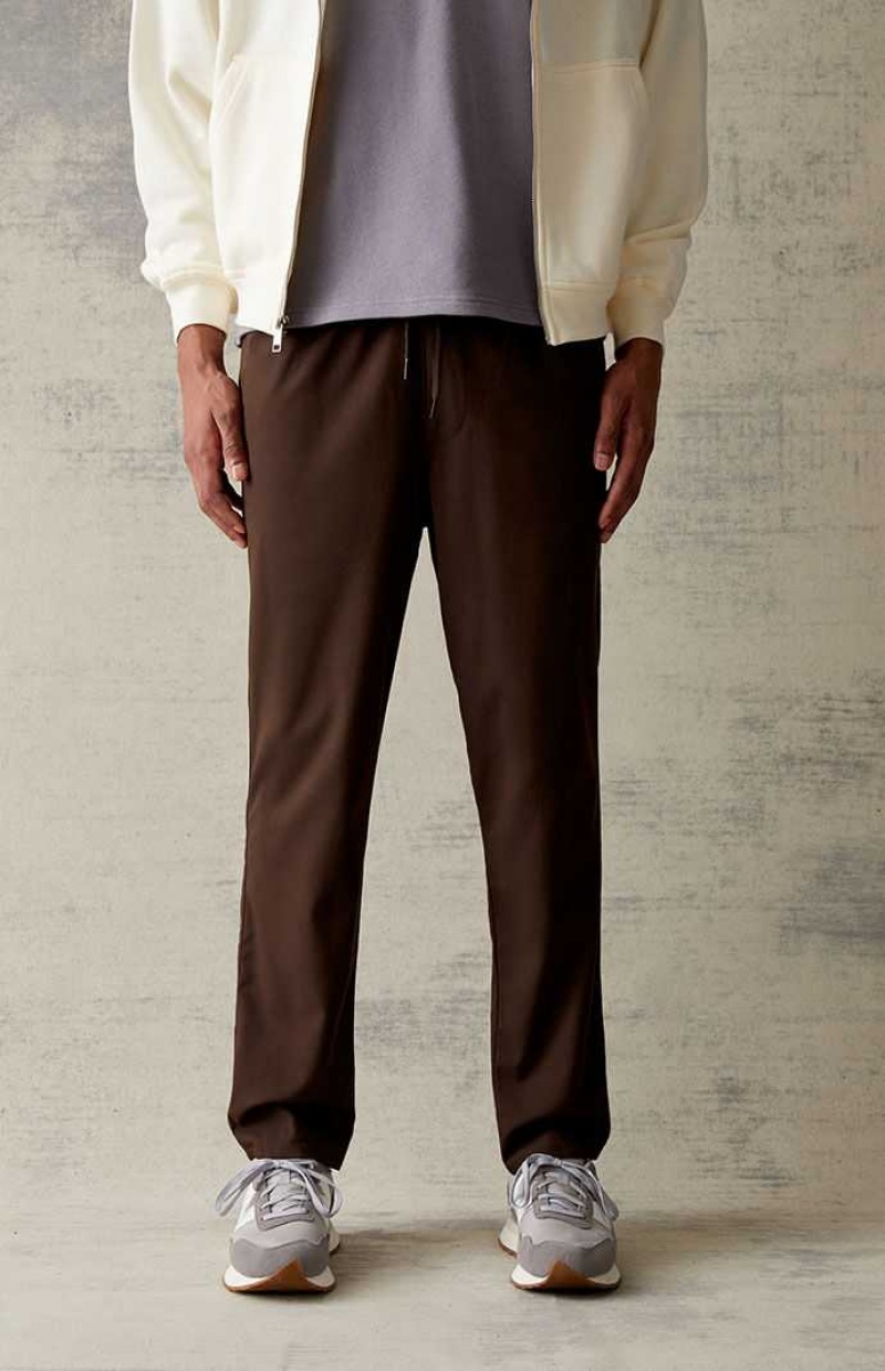 Pantalons PacSun Stretch Brown Slim Homme Marron Foncé | 129453SLN